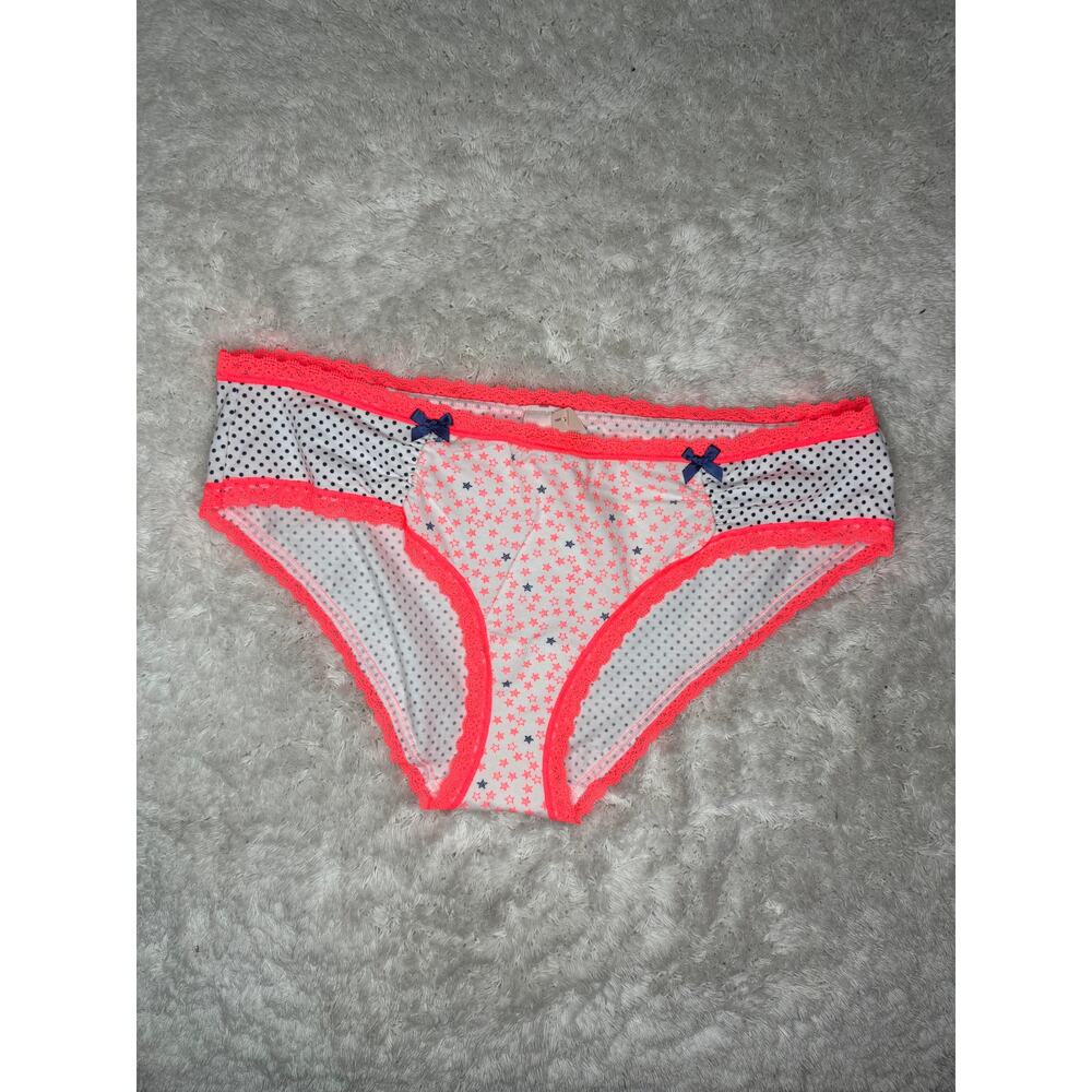 NWT Victoria’s Secret Low Rise Hiphugger Polka Dot Star Panty Large 2014